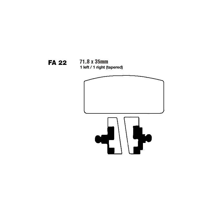 Plaquettes de frein EBC Organiques Standard - FA022