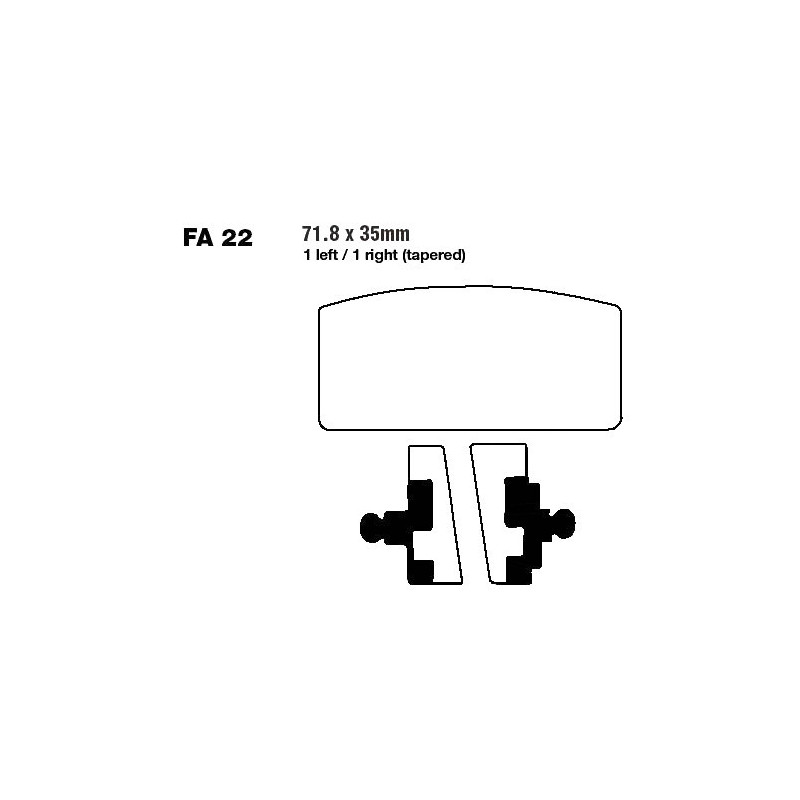 Plaquettes de frein EBC Semi Métal - FA022V