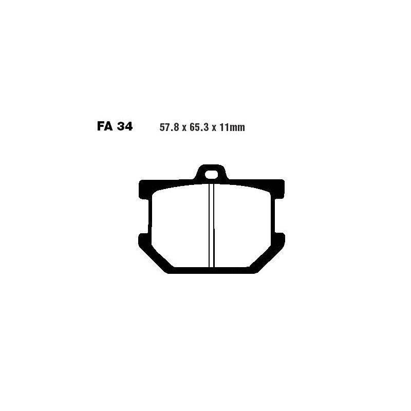 Plaquettes de frein EBC Organiques Standard - FA034