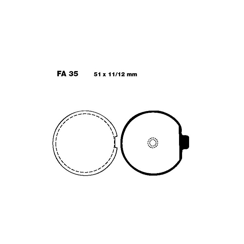 Plaquettes de frein EBC Organiques Standard - FA035