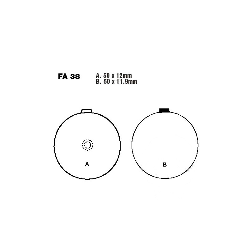 Plaquettes de frein EBC Semi Métal - FA038V