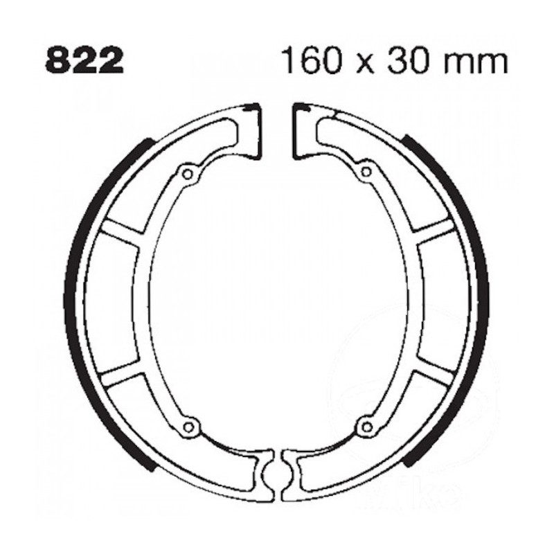 Machoires de Frein EBC avec Ressorts Rainuré - 822G