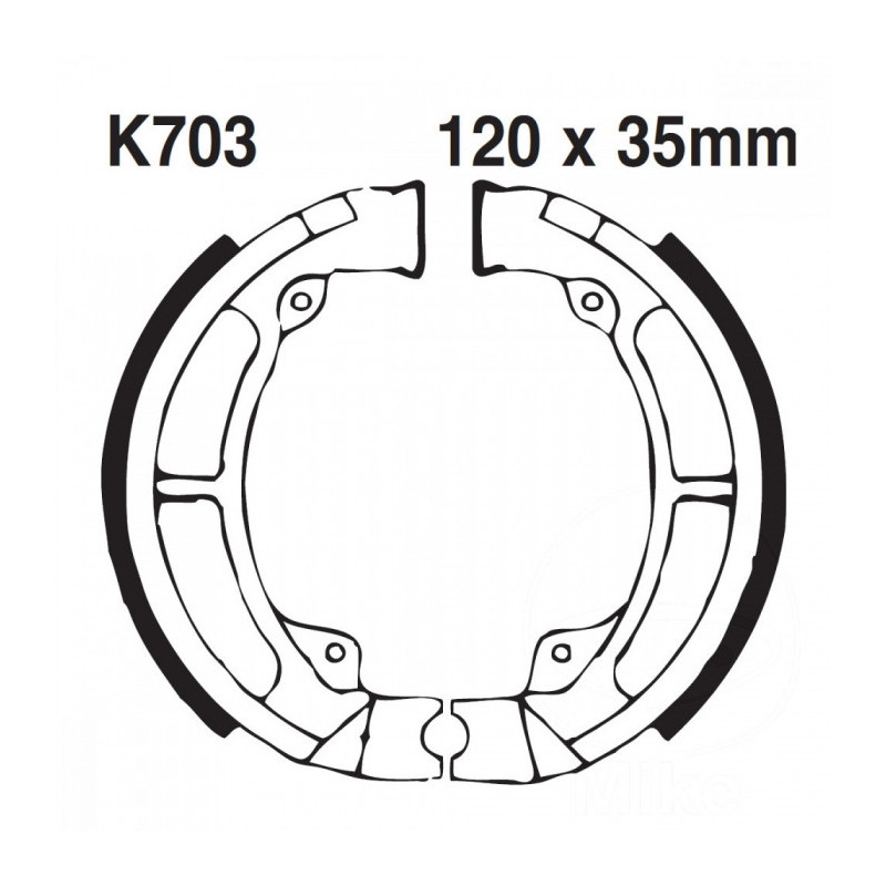 Machoires de Frein EBC avec Ressorts Rainuré - K703G