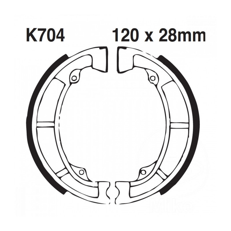 Machoires de Frein EBC avec Ressorts rainuré - K704G