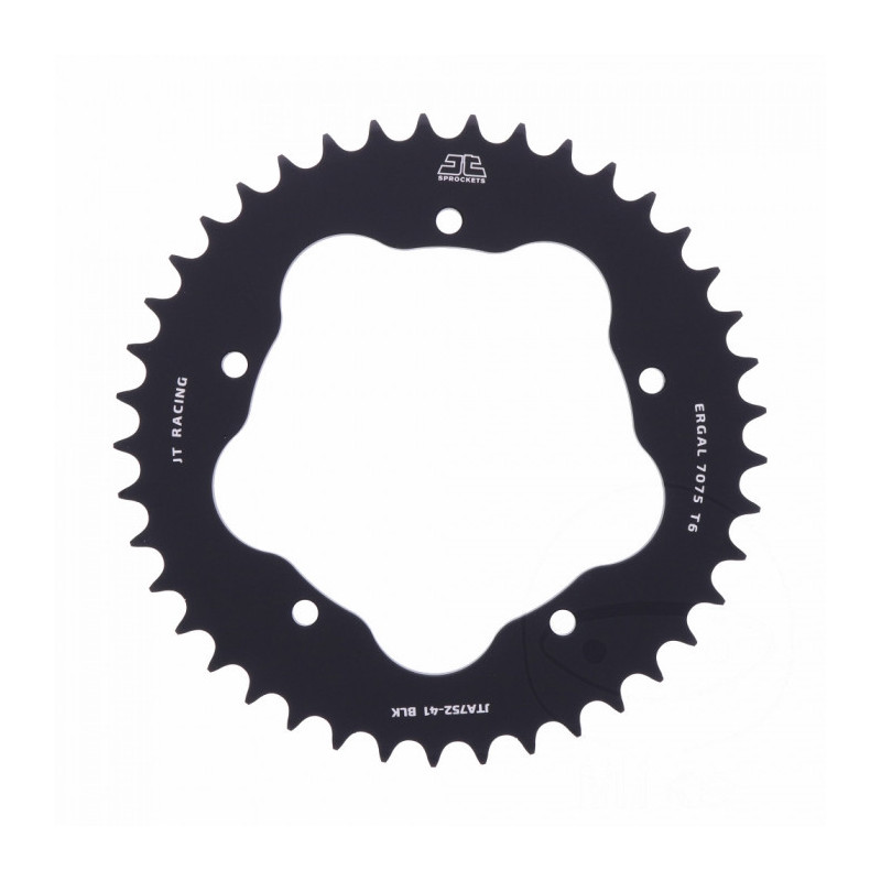 Couronne Moto Alu 41 Dents PAS 525 Noir JT Sprockets - JTA752.41BLK