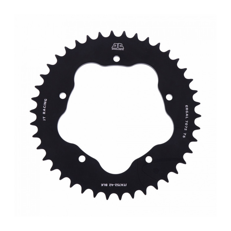 Couronne Moto Alu 42 Dents PAS 525 Noir JT Sprockets - JTA752.42BLK