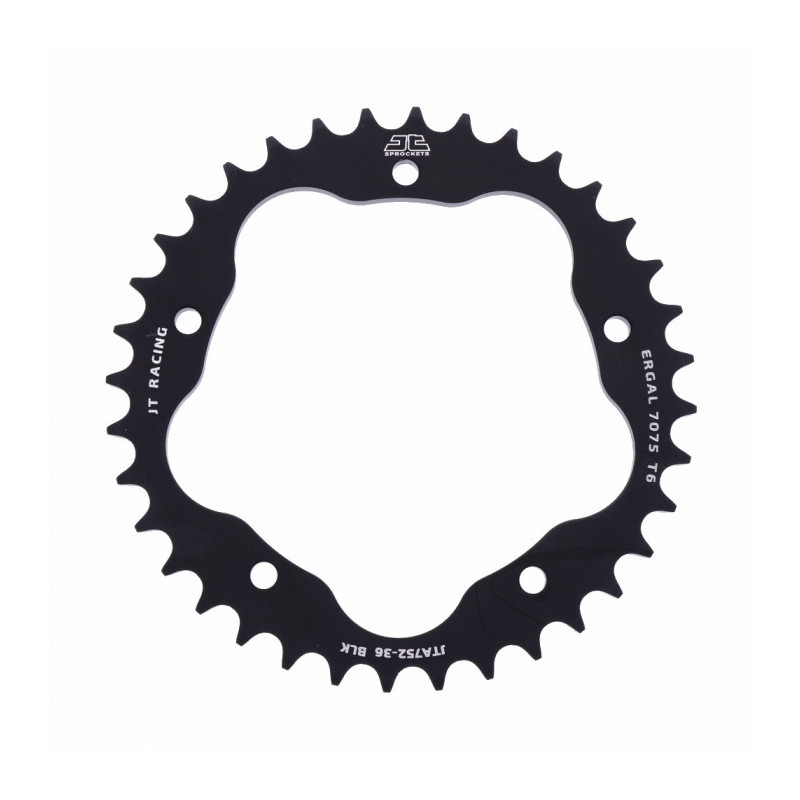 Couronne Moto Alu 36 Dents PAS 525 Noir JT Sprockets - JTA752.36BLK