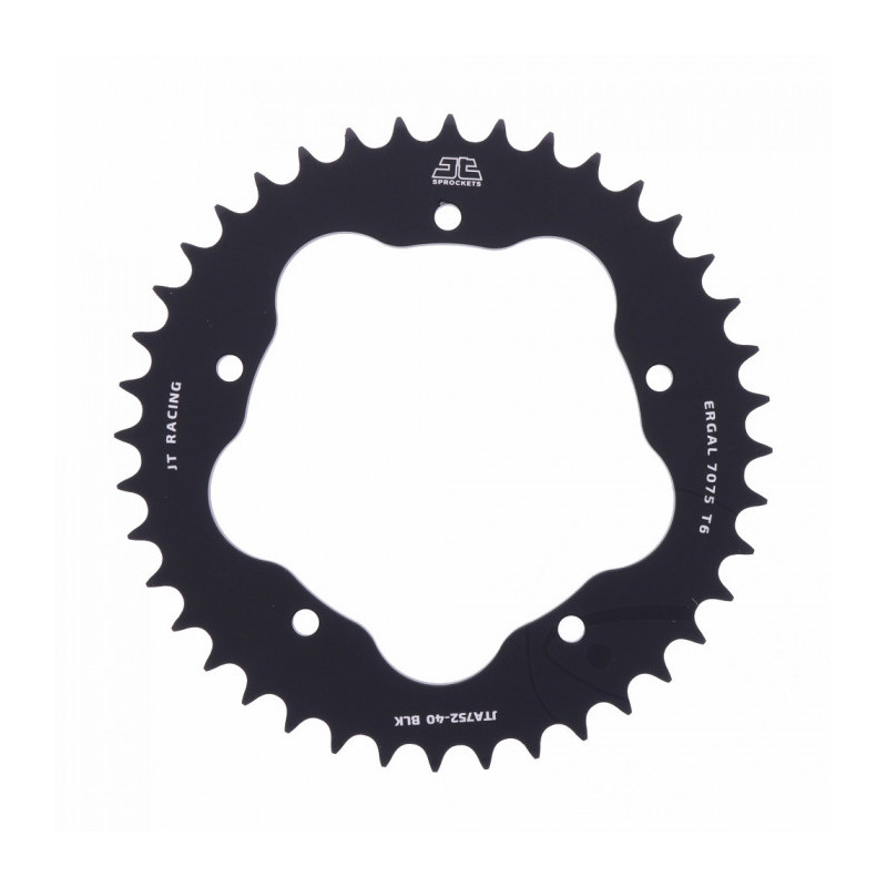 Couronne Moto Alu 40 Dents PAS 525 Noir JT Sprockets - JTA752.40BLK