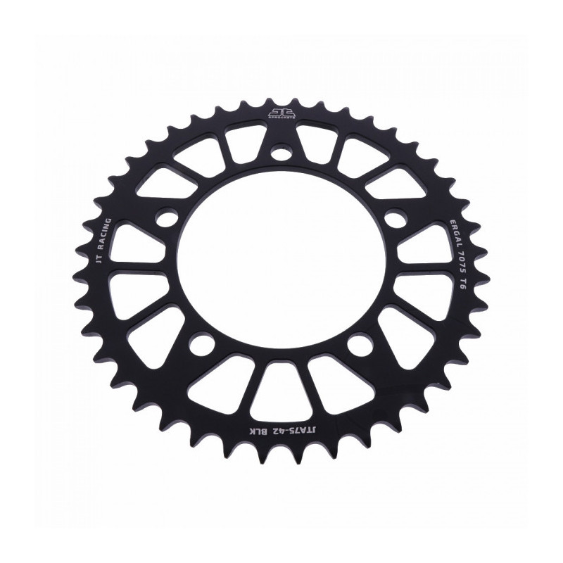 Couronne Moto Alu 38 Dents PAS 520 Noir JT Sprockets - JTA75.42BLK