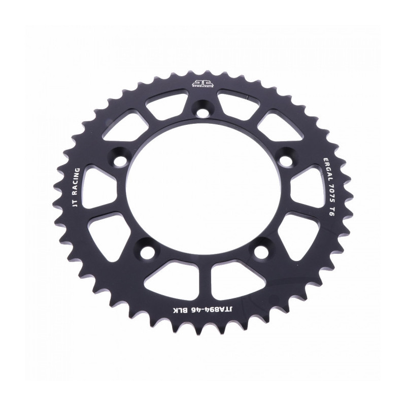 Couronne Moto Alu 46 Dents PAS 420 Noir JT Sprockets - JTA894.46BLK