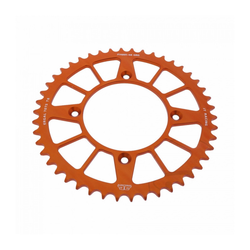 Couronne Moto Alu 46 Dents PAS 520 Orange JT Sprockets - JTA891.46ORG