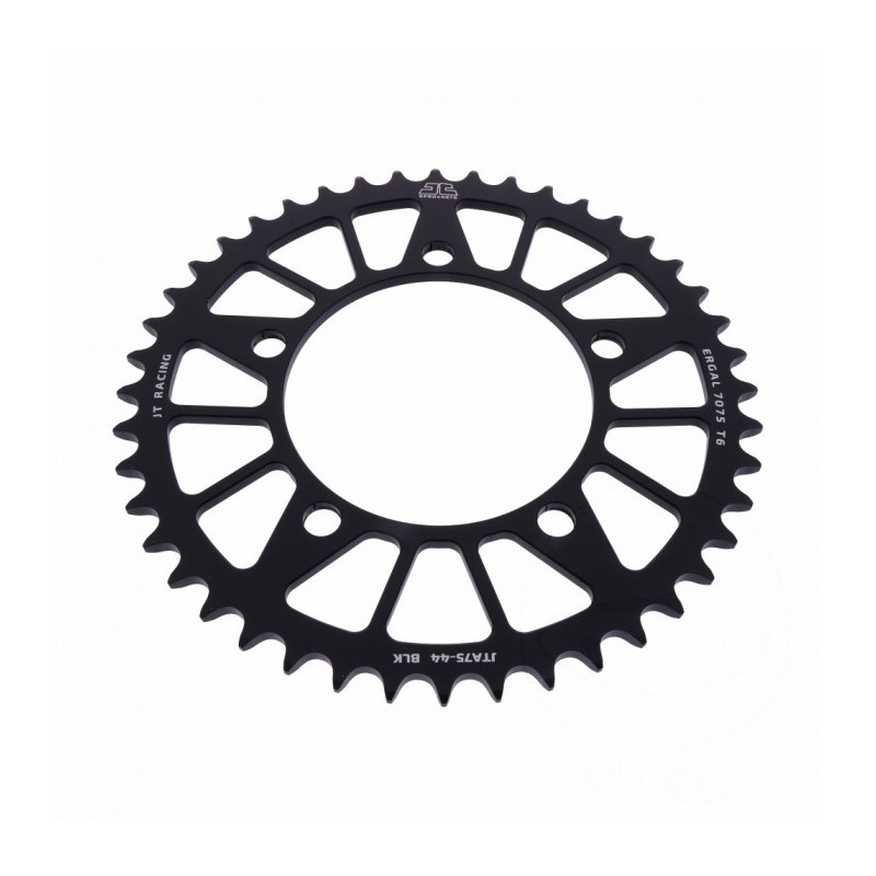 Couronne Moto Alu 44 Dents PAS 520 Noir JT Sprockets - JTA75.44BLK