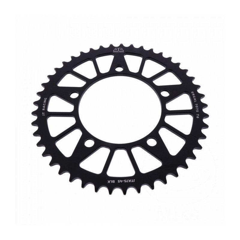 Couronne Moto Alu 45 Dents PAS 520 Noir JT Sprockets - JTA75.45BLK