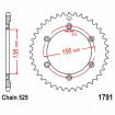 Couronne Moto Acier 48 Dents PAS 525 JT Sprockets - JTR1791.48