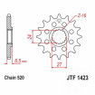 Pignon Moto Acier Racing 17 Dents PAS 520 JT Sprockets - JTF1423.17