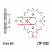 Pignon Moto Acier 13 Dents PAS 520 JT Sprockets - JTF1352.13