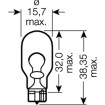 Ampoule 12V16W W2.1X9.5 Osram