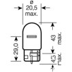 Ampoule 12V21W W3X16D Osram