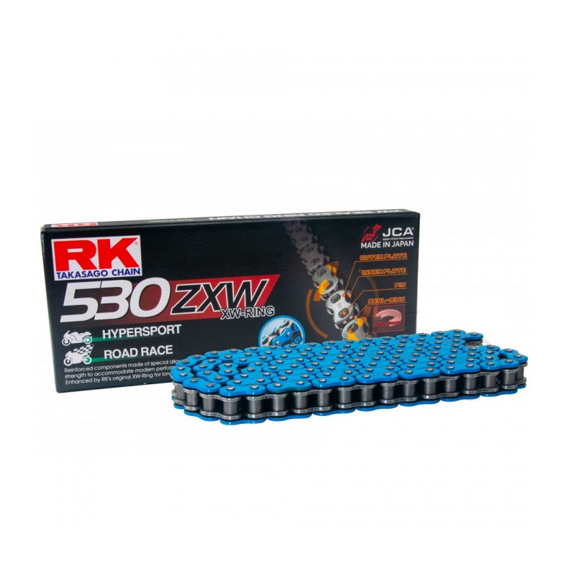 Chaîne de transmission RK ZXW 530 Bleu 116 Maiilons