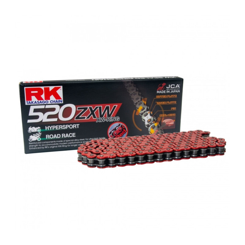 Chaîne de transmission RK ZXW 520 Rouge 112 Maillons