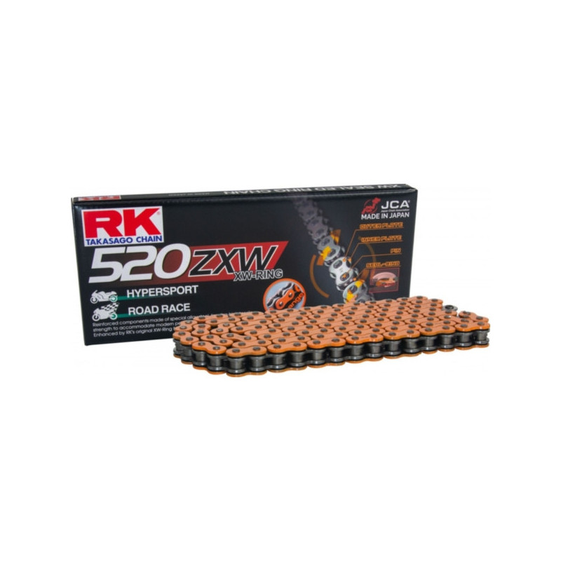 Chaîne de transmission RK ZXW 520 Orange 114 Maillons