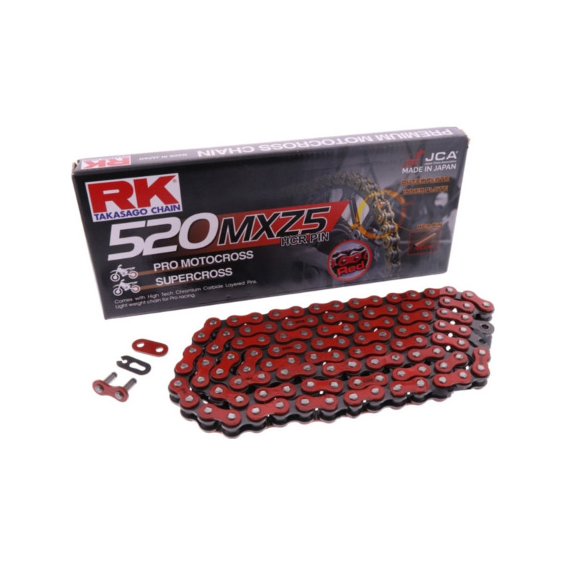 Chaîne de transmission RK MXZ5 520 Rouge 116 Maillons