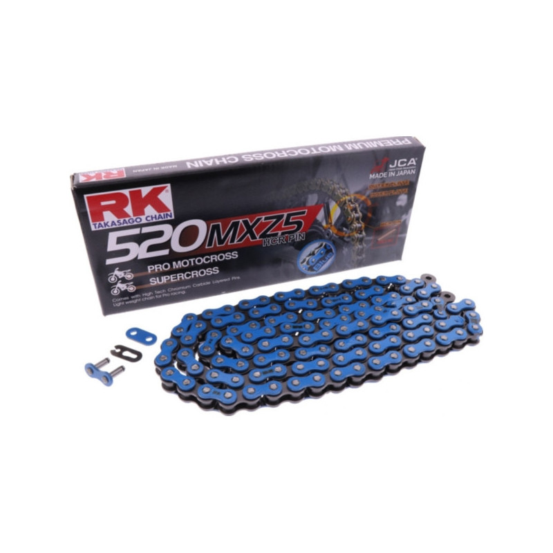 Chaîne de transmission RK 520 MXZ5 Bleu 116 Maillons