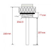 Jauge indicateur Température d'huile M20 x 2.5 mm