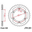 Kit chaine JT 520 HDS2 YAMAHA 250 YZ F 2014