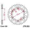 kit chaine JMT 520 X YAMAHA 500 XT 1U6, 4E5 76-89