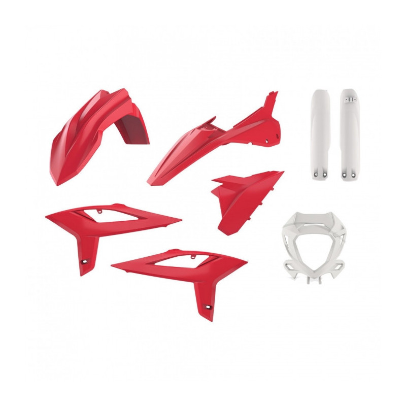 Kit Plastiques Complet Moto MX Polisport Rouge OEM Beta RR 50à480 20-23