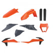 Kit Plastiques Complet Moto MX Polisport Orange K16/ Noir / Gris-N OEM KTM EXC 150 TPI 20-23