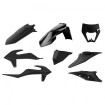 Kit Plastiques Complet Moto MX Polisport Noir Restylage 23'  KTM EXC /-F 150à500 20-23