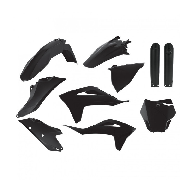 Kit Plastiques Complet Moto MX Polisport Noir Gas Gas MC 125 21-23