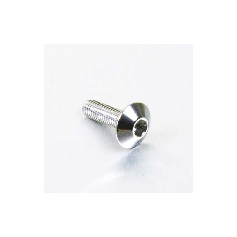 Vis à tête bombée en Inox Poli M5 x 16mm 0.8mm