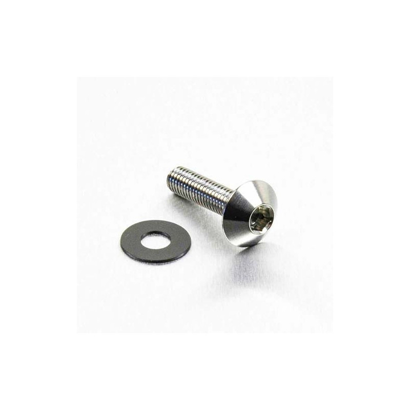 Vis à tête bombée en Inox Poli M5 x 20mm 0.8mm