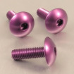 Vis à tête bombée en Aluminium M6 x 25mm (1.00mm)