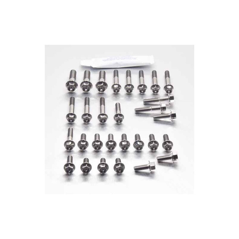 Kit Visserie Moteur en Inox Tête Hex  Kawasaki ER6-N/F 09+31 Pièces