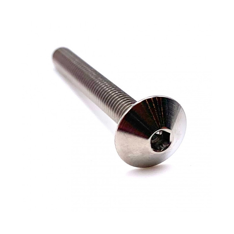 Vis Titane à Tête Bombée M5 x 0.8mm x 40mm Complètement Filetée