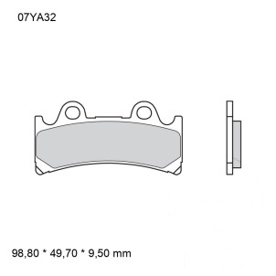 Plaquettes de Frein Moto Sinter SA Avant Brembo - 07YA32SA