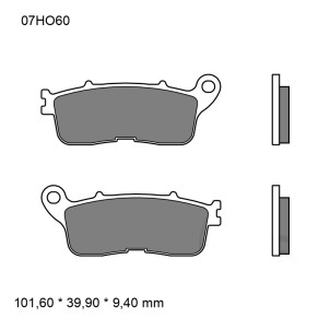 Plaquettes de Frein Moto Sinter SP Arrire Brembo - 07HO60SP