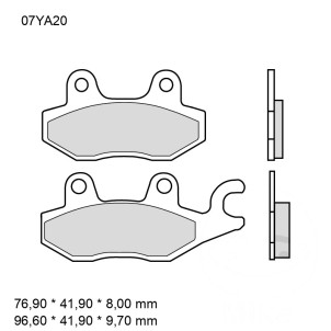 Plaquettes de Frein Moto Sinter SP Arrire Brembo - 07YA20SP