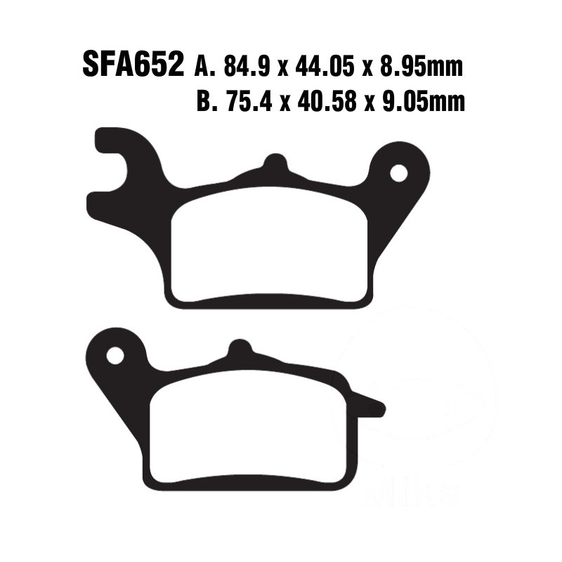 Plaquettes Frein EBC Organiques Scooter - SFA652