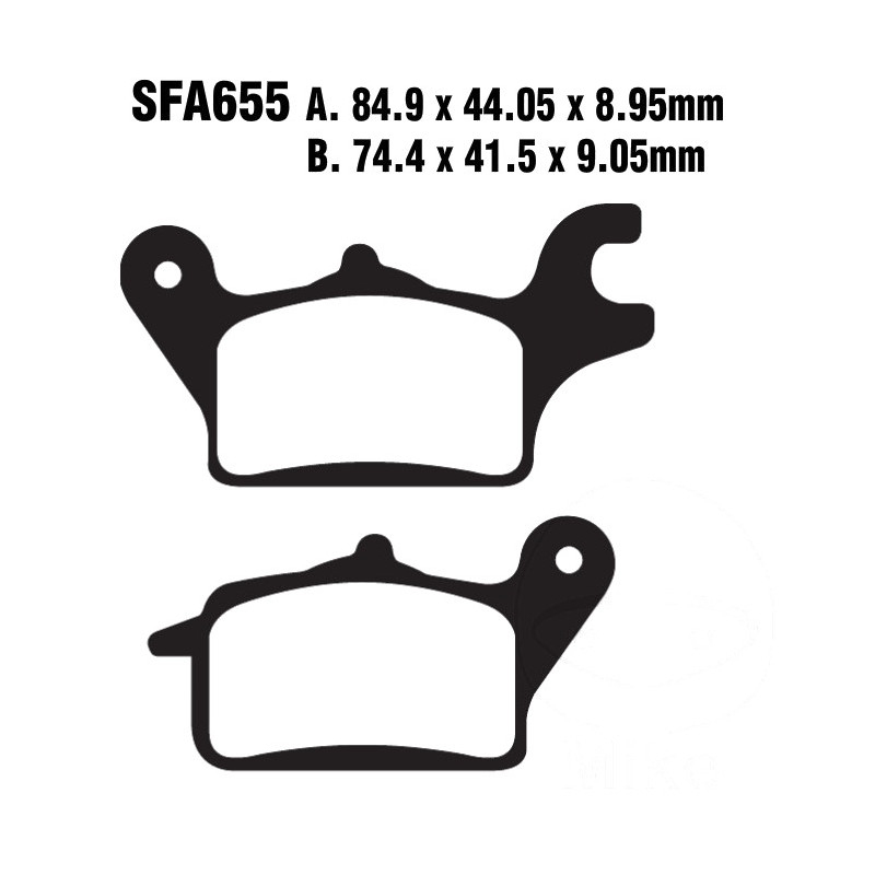 Plaquettes Frein EBC Organiques Scooter - SFA655