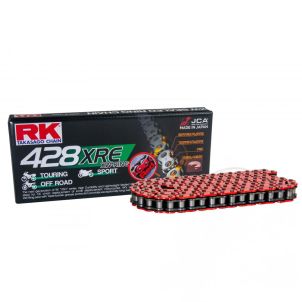 Chaîne RK 428 XRE 140 Maillons Rouge a clipser