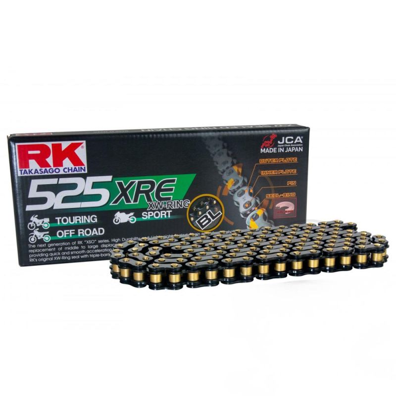 Chaîne RK 525 XRE 102 Maillons NOIR a Sertir