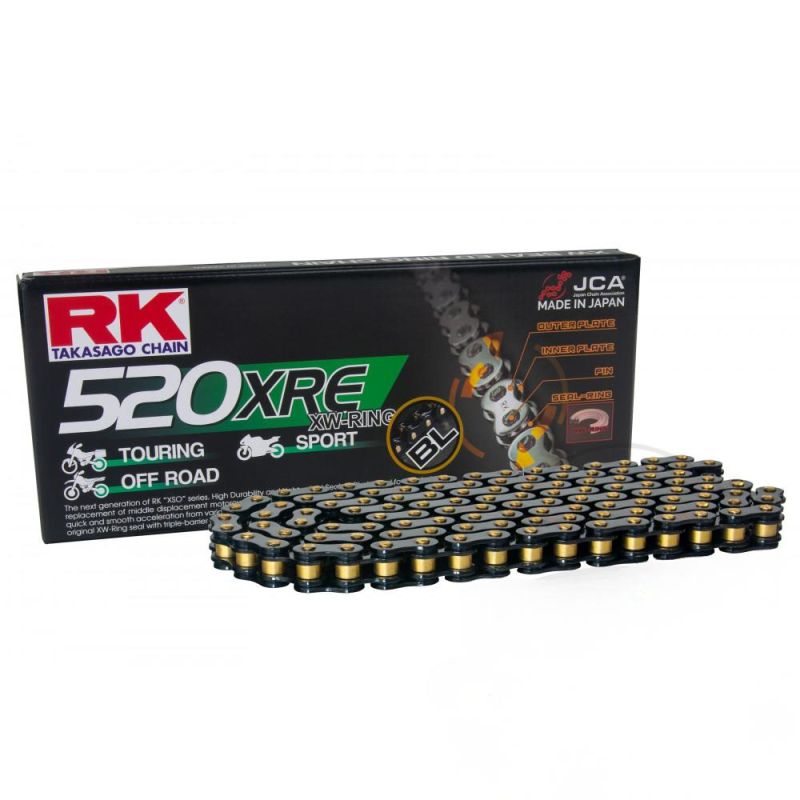 Chaîne RK 520 XRE 102 Maillons NOIR a Sertir