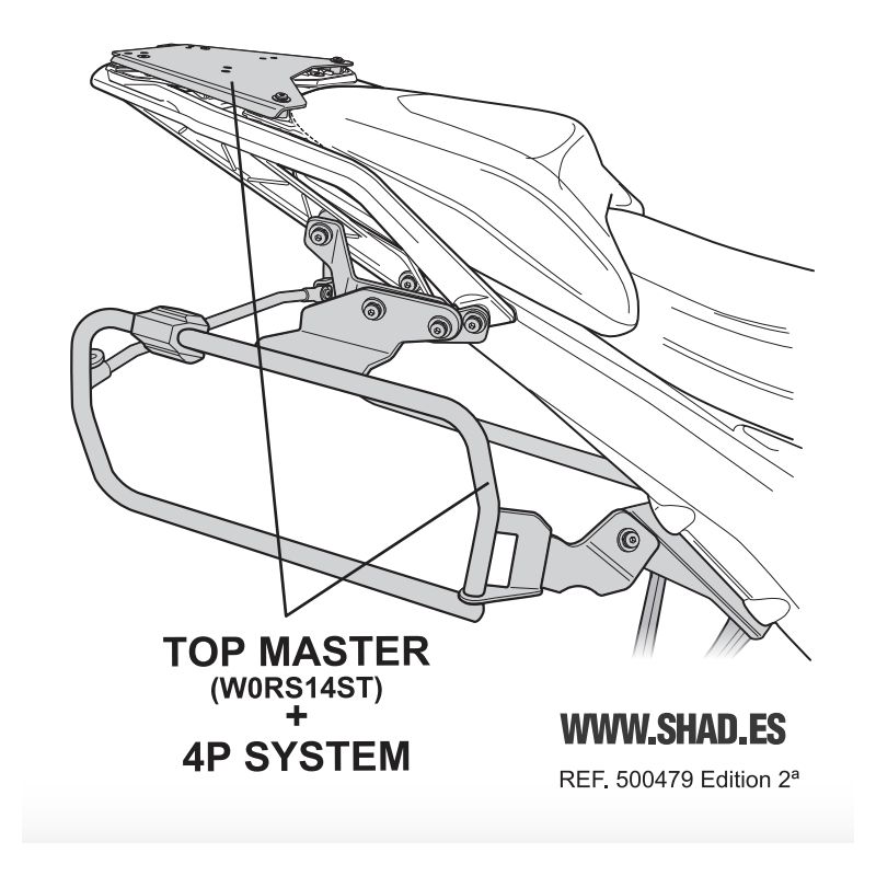 Kit Porte-sacoches SHAD BMW R 1300 GS ABS DTC pour 4P System