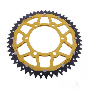 Couronne Bi Matière 51 dents PAS 520 Or ZF Sprocket