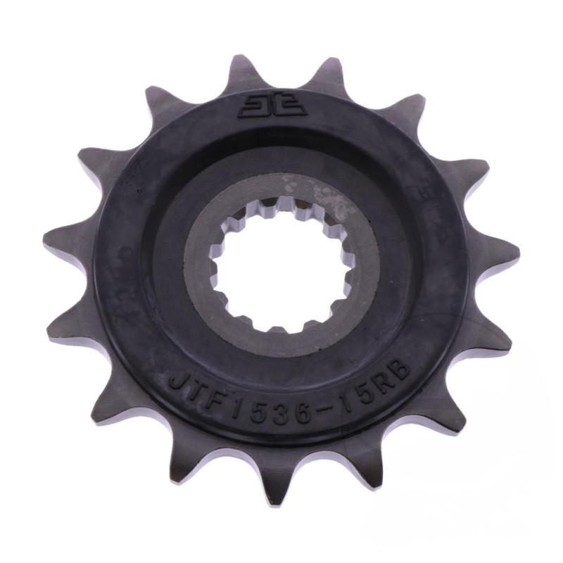 Pignon moto 15 dents JT Sprockets PAS avec caoutchouc